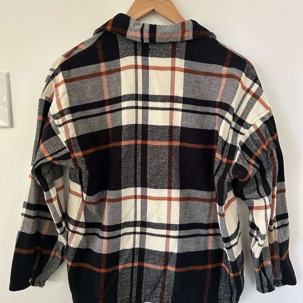 Madewell Checkered Shirt in Black, White, and Brown - Picture 2 of 5